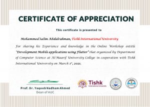 Tishk International University | Workshops